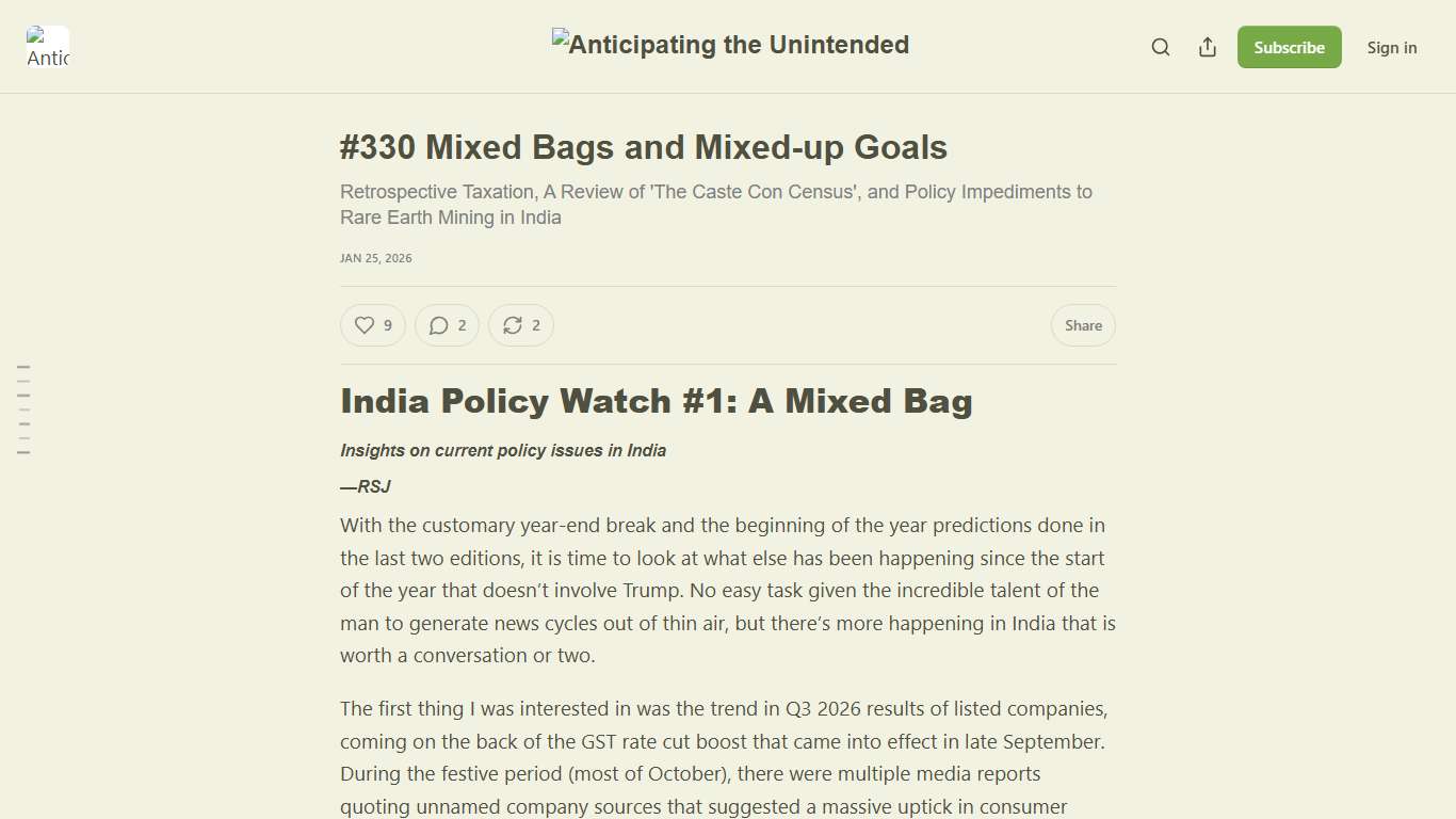 #330 Mixed Bags and Mixed-up Goals - by Pranay Kotasthane